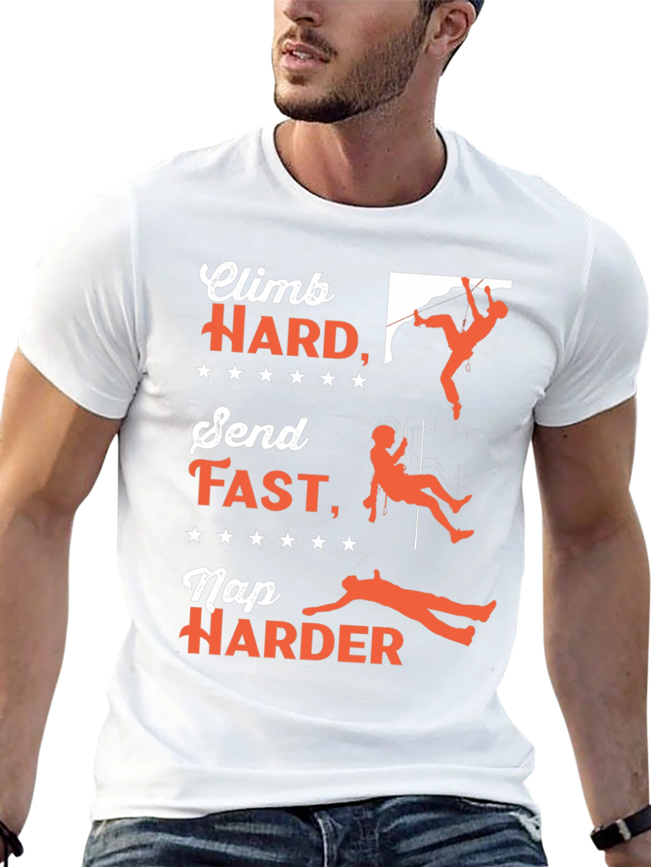 Climb Hard T-Shirt - Rock Climbing Adventure Tee