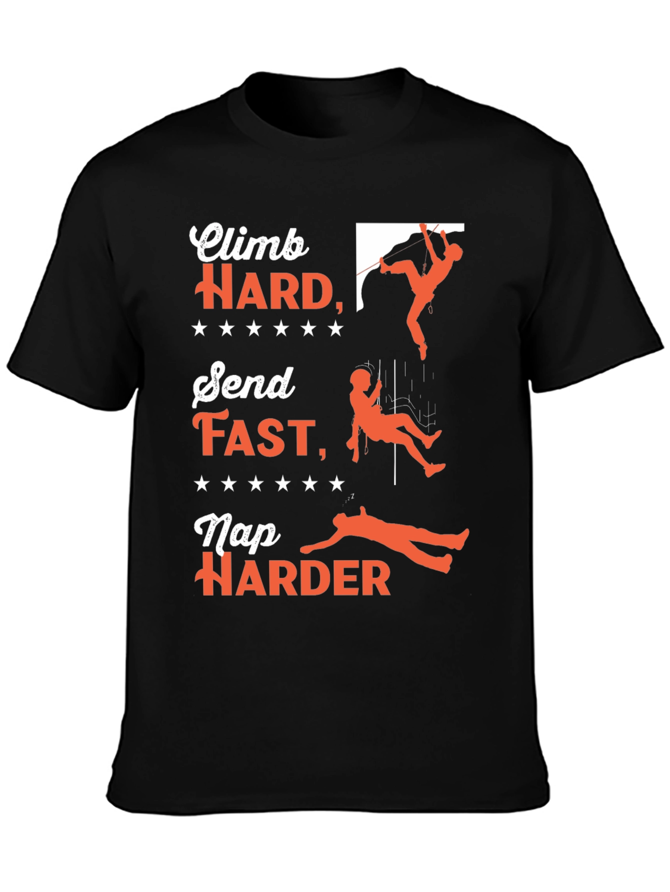 Climb Hard T-Shirt - Rock Climbing Adventure Tee