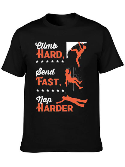 Climb Hard T-Shirt - Rock Climbing Adventure Tee