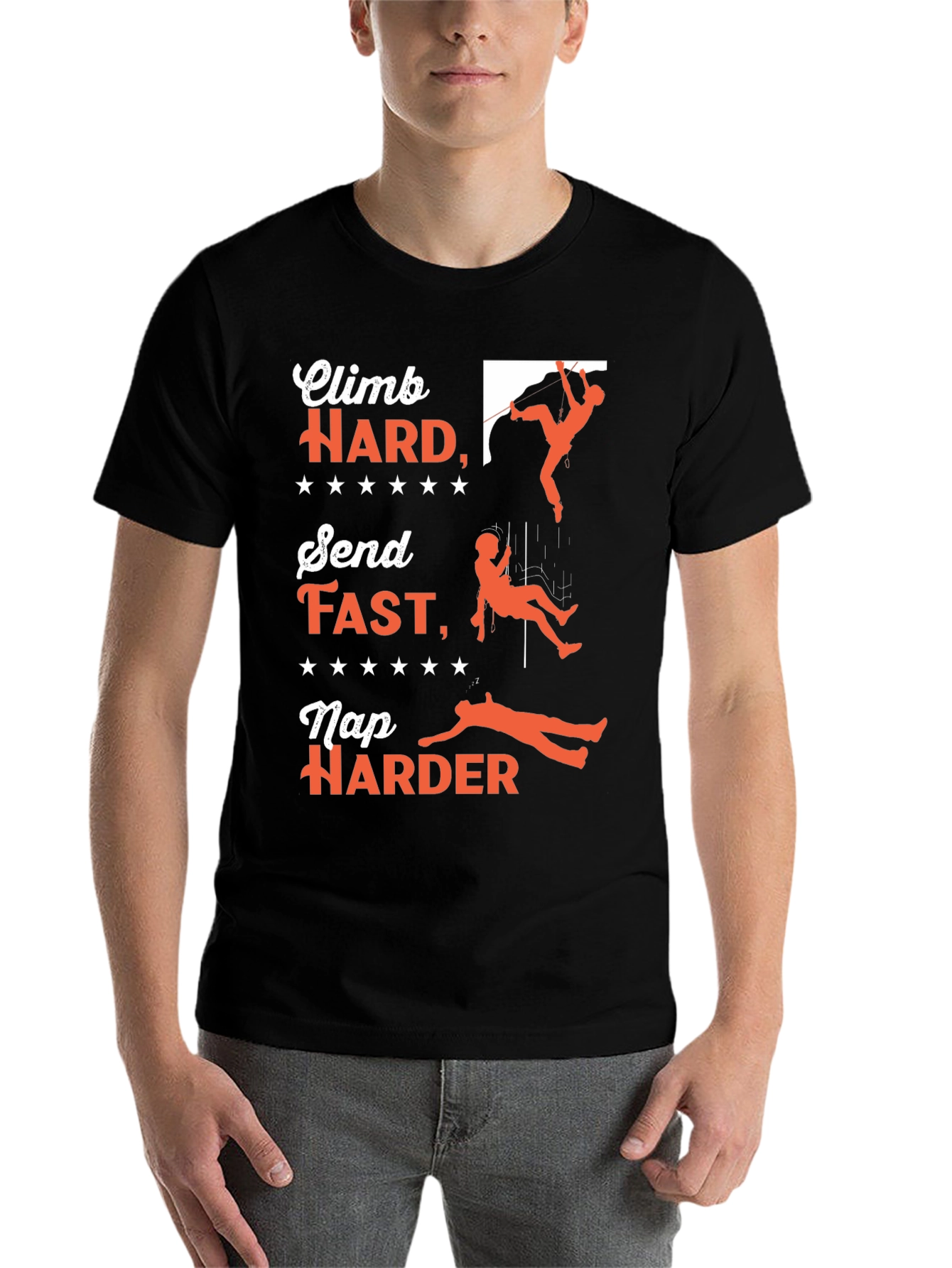 Climb Hard T-Shirt - Rock Climbing Adventure Tee