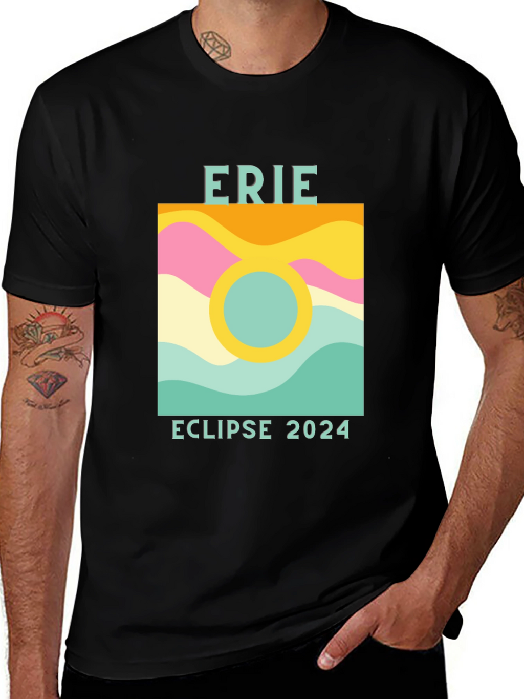 Erie Eclipse 2024 Graphic T-Shirt