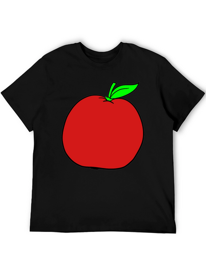 Apple Graphic T-Shirt - Casual Black Tee