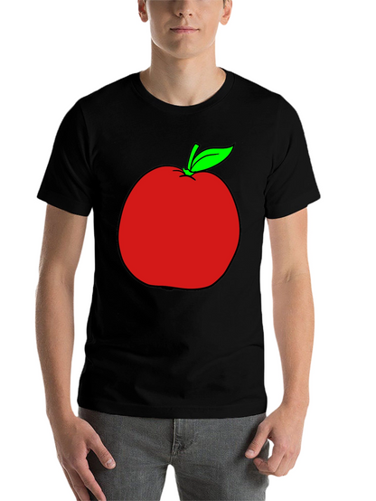 Apple Graphic T-Shirt - Casual Black Tee