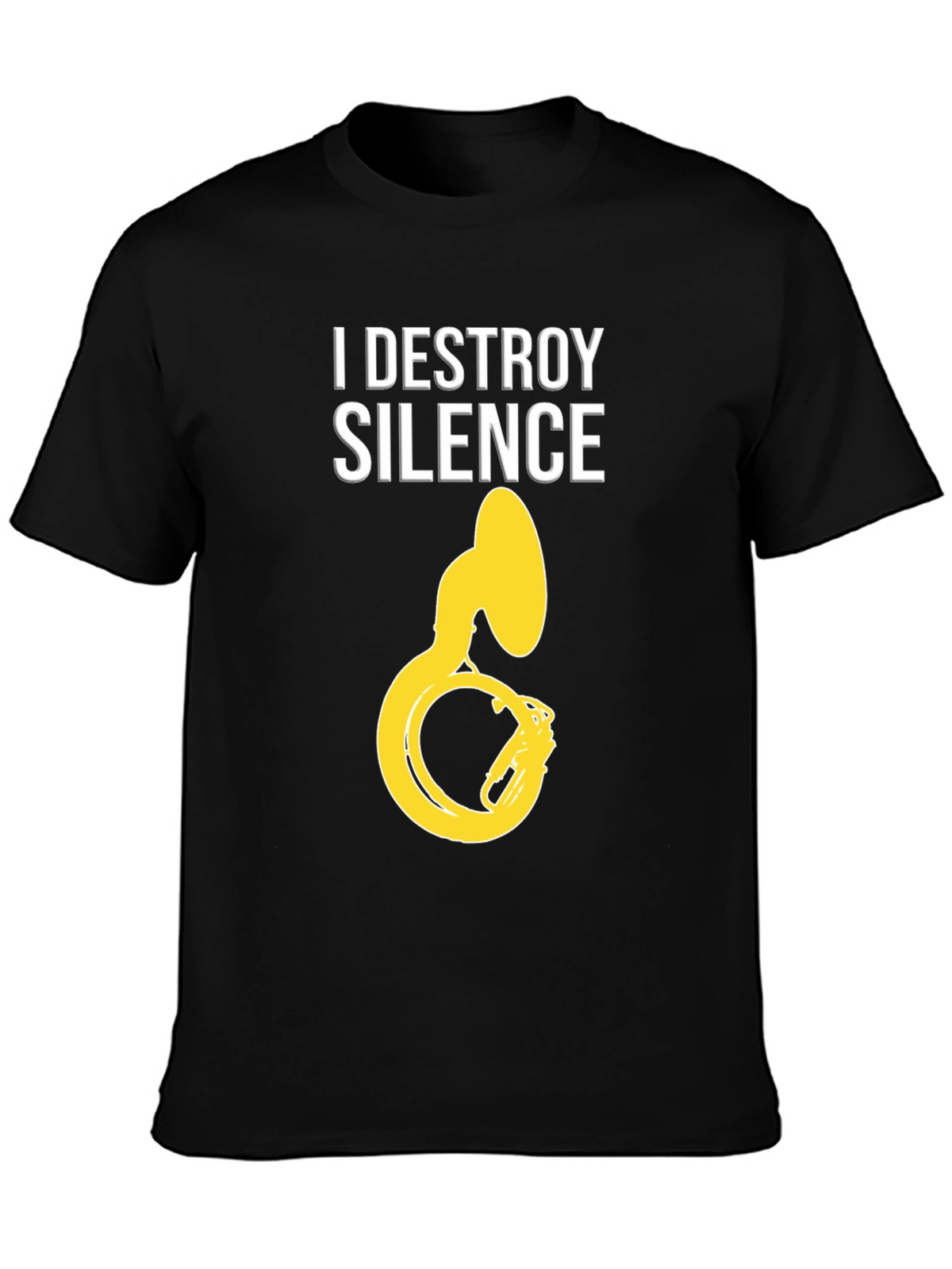 I Destroy Silence Tuba Graphic Tee - Black