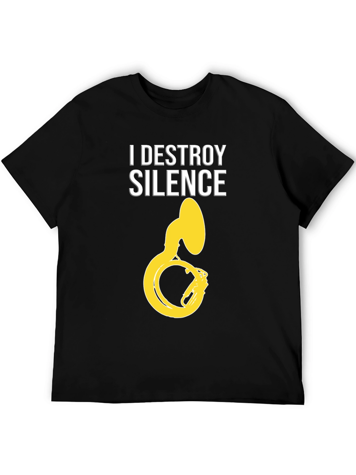 I Destroy Silence Tuba Graphic Tee - Black