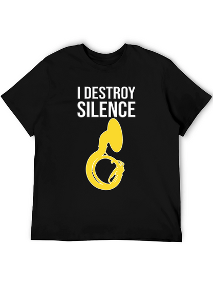 I Destroy Silence Tuba Graphic Tee - Black
