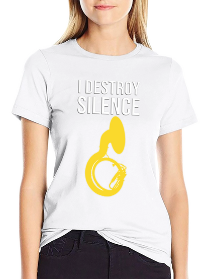 I Destroy Silence Tuba Graphic Tee - Black