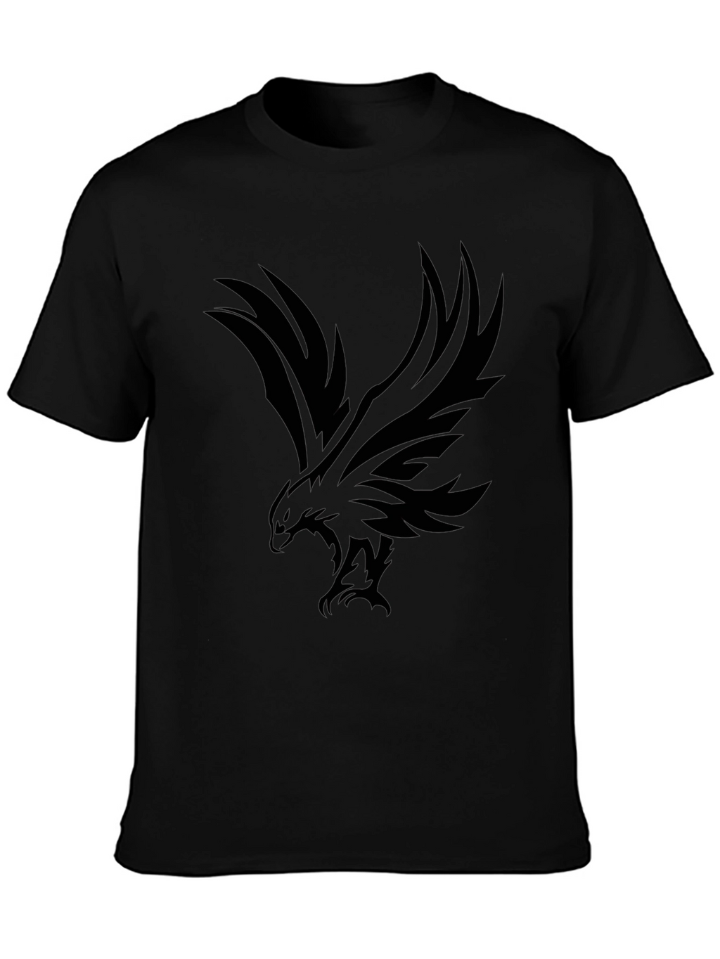 Mens Black Eagle Graphic T-Shirt