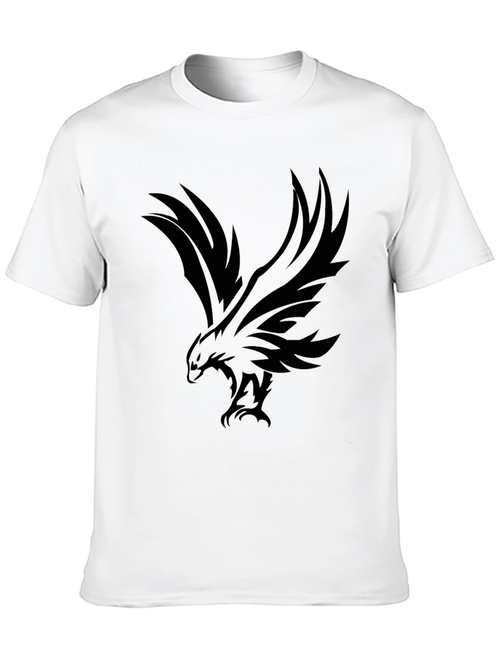 Mens Black Eagle Graphic T-Shirt