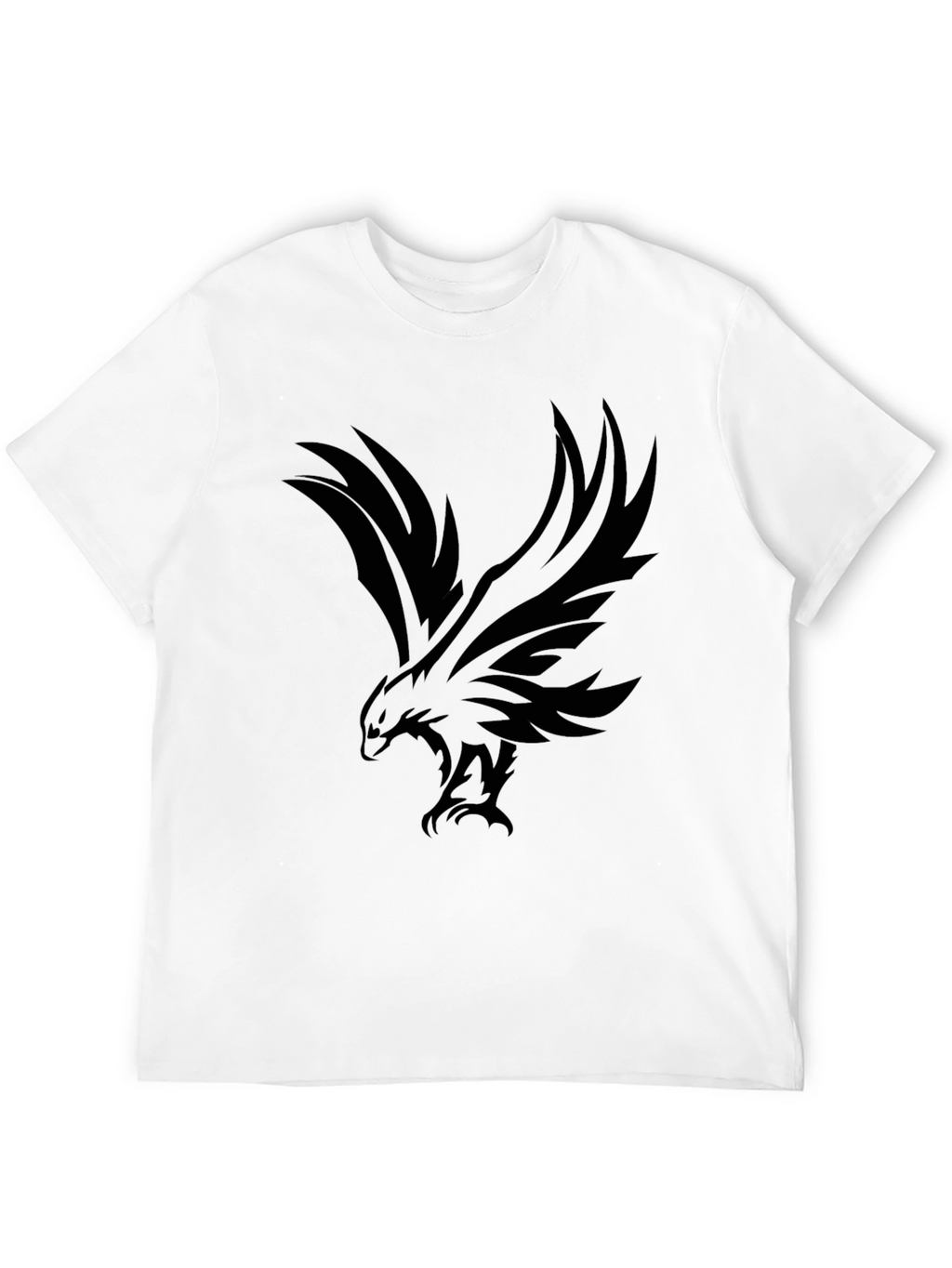 Mens Black Eagle Graphic T-Shirt