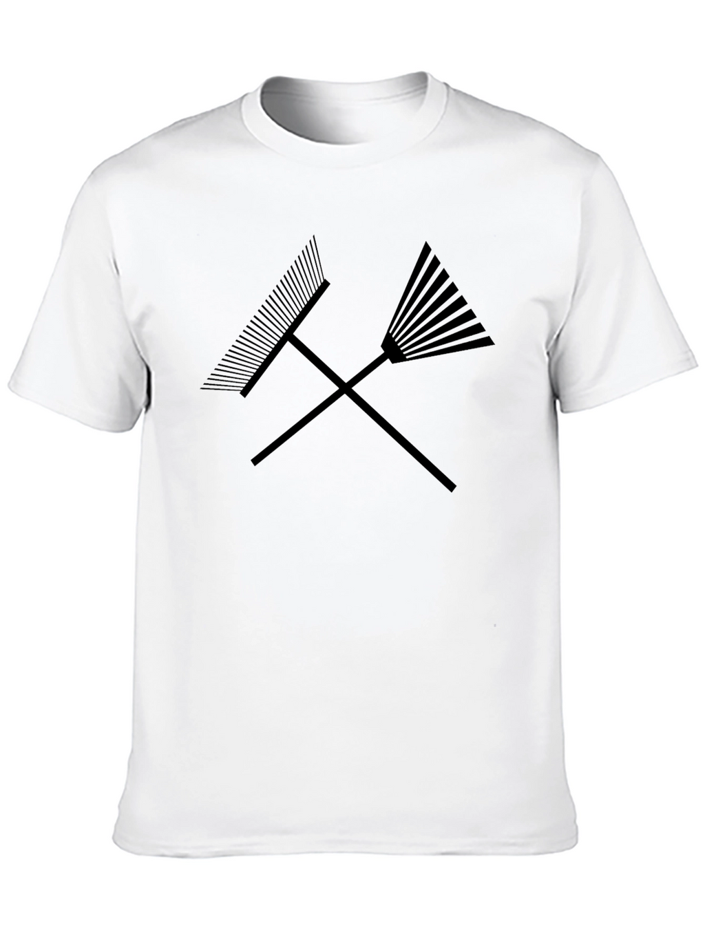 Rake It Up T-Shirt - Crossed Rakes Graphic Tee