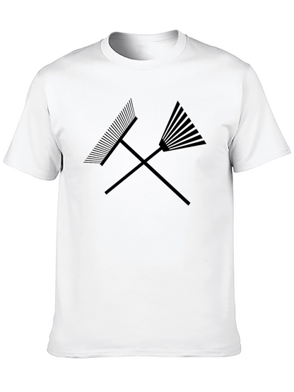 Rake It Up T-Shirt - Crossed Rakes Graphic Tee