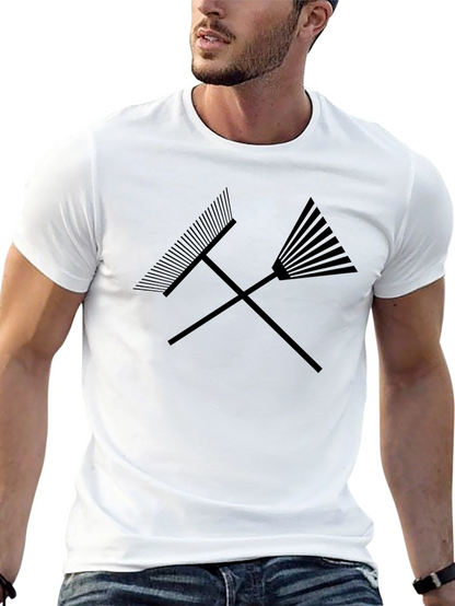 Rake It Up T-Shirt - Crossed Rakes Graphic Tee