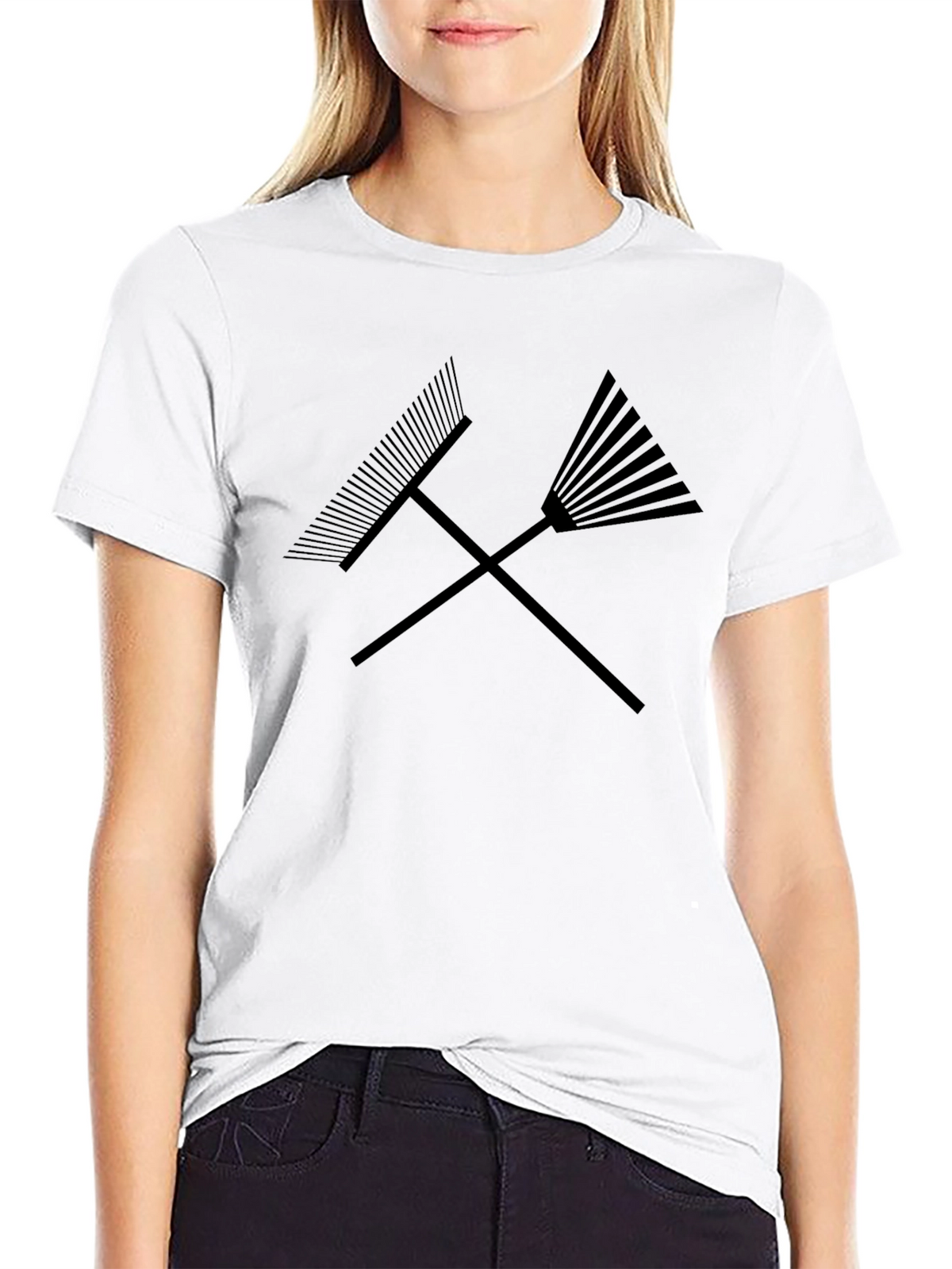 Rake It Up T-Shirt - Crossed Rakes Graphic Tee