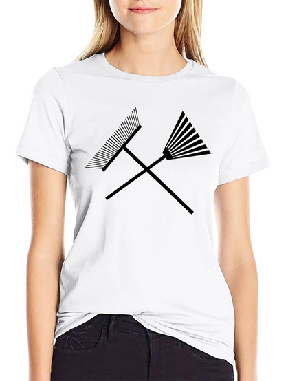 Rake It Up T-Shirt - Crossed Rakes Graphic Tee