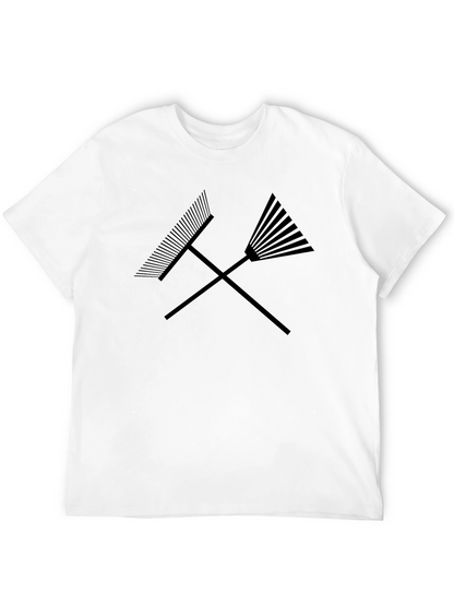 Rake It Up T-Shirt - Crossed Rakes Graphic Tee