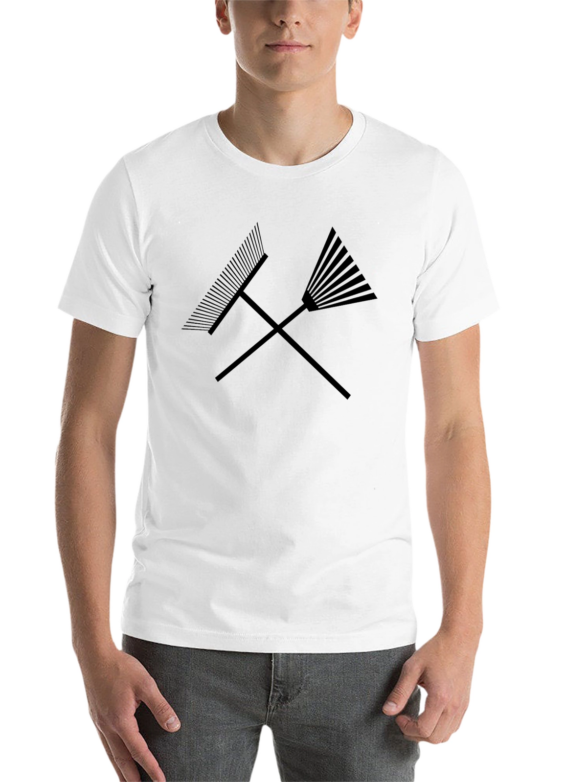 Rake It Up T-Shirt - Crossed Rakes Graphic Tee