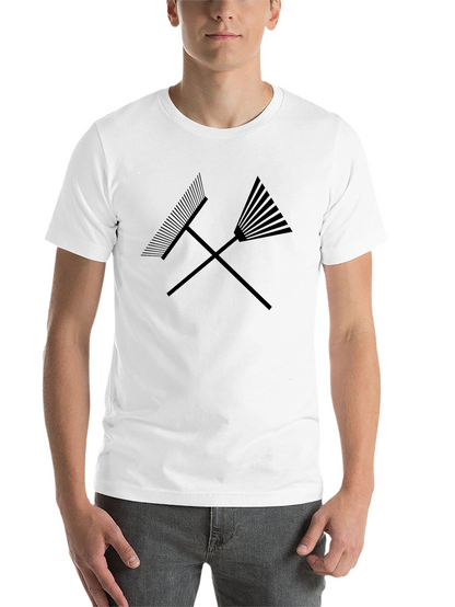 Rake It Up T-Shirt - Crossed Rakes Graphic Tee