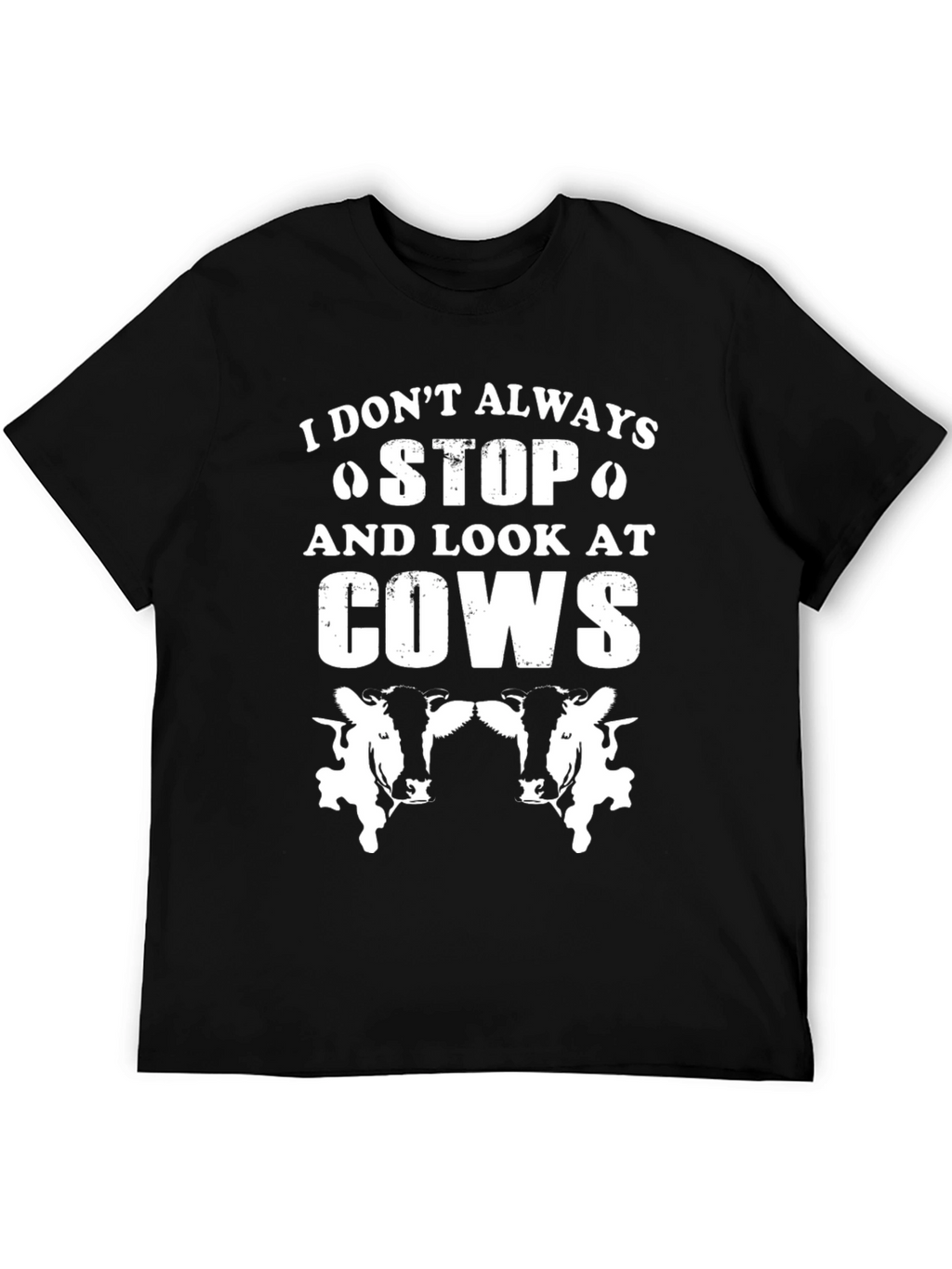 Funny Cow Lover Graphic T-Shirt - Black