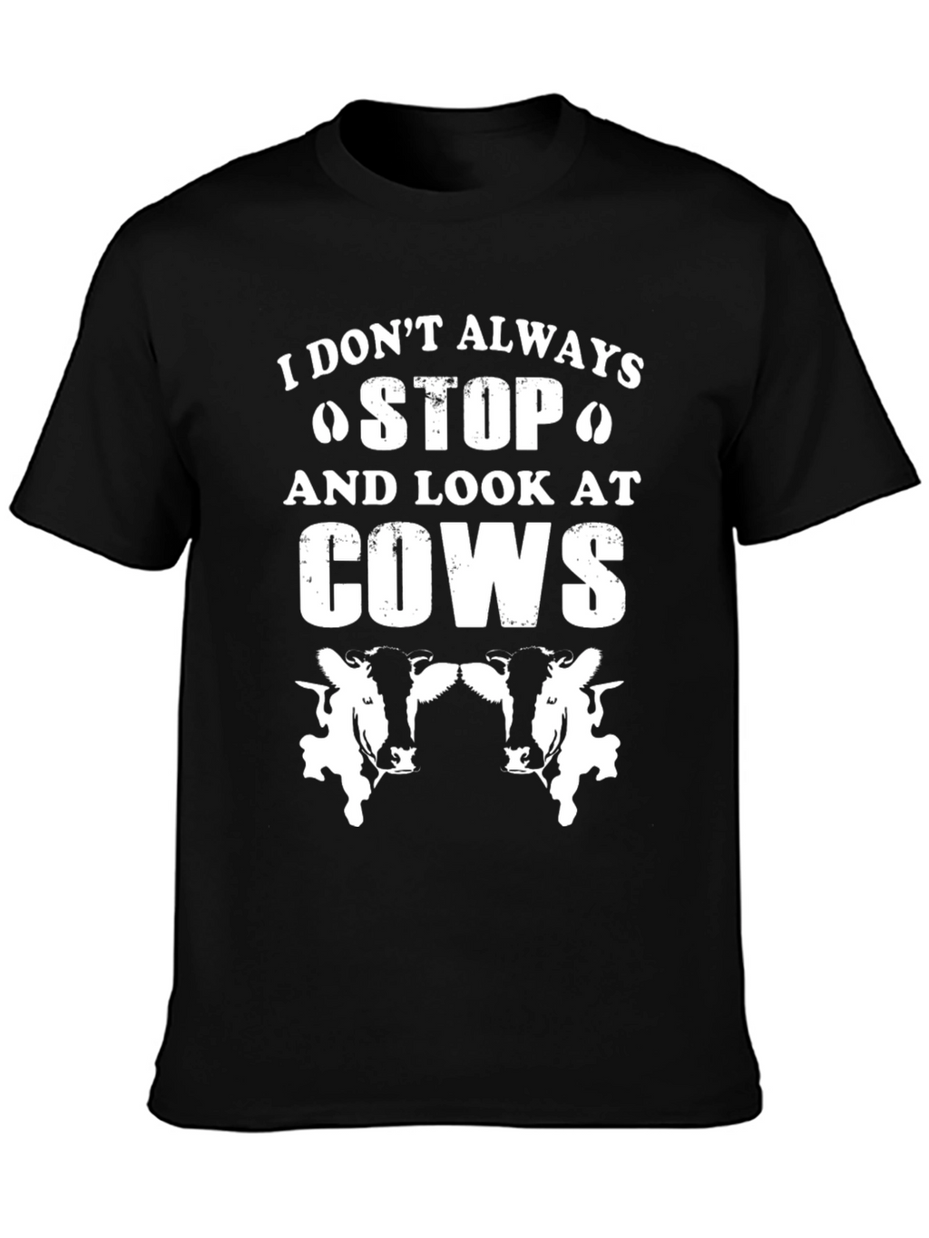 Funny Cow Lover Graphic T-Shirt - Black