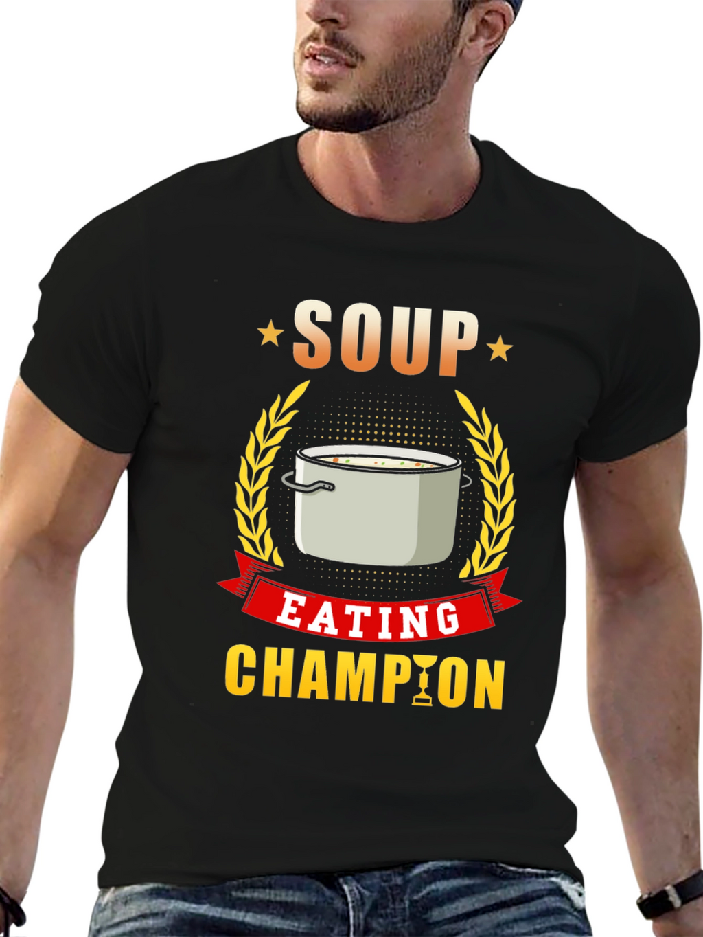 Soup Eating Champion T-Shirt Funny Foodie Tee