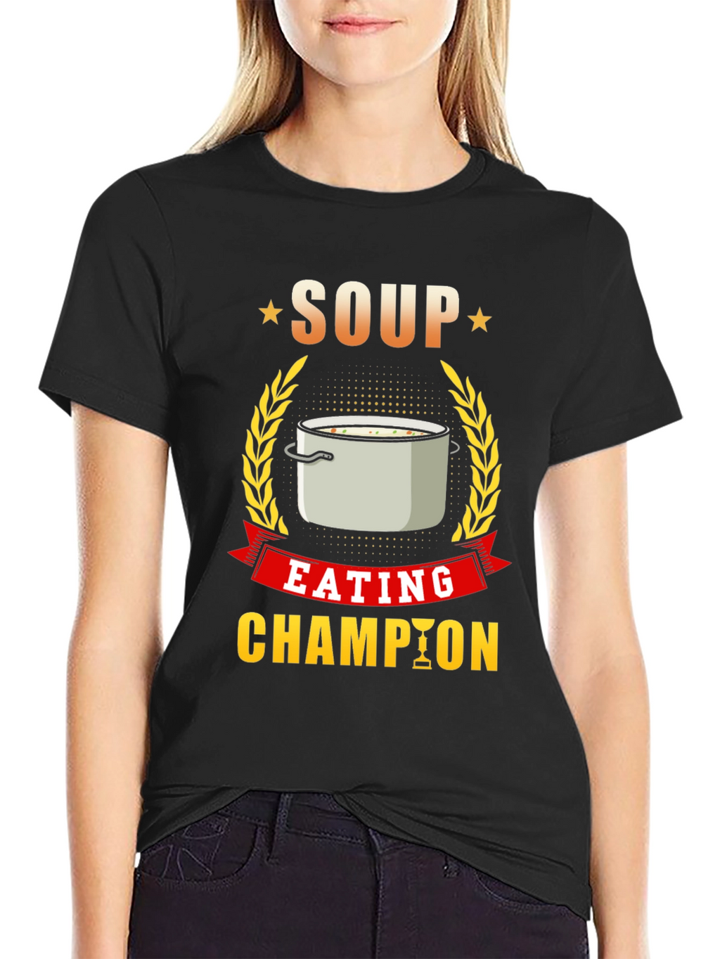 Soup Eating Champion T-Shirt Funny Foodie Tee