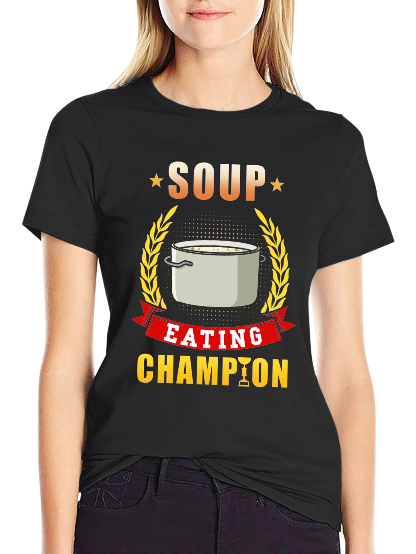 Soup Eating Champion T-Shirt Funny Foodie Tee