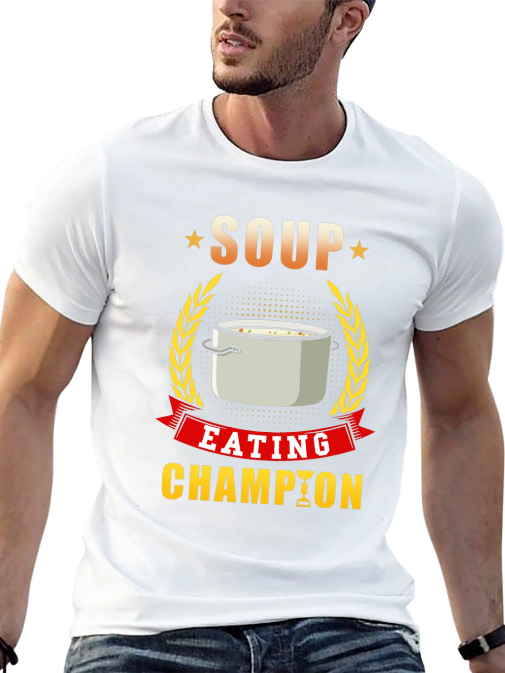 Soup Eating Champion T-Shirt Funny Foodie Tee