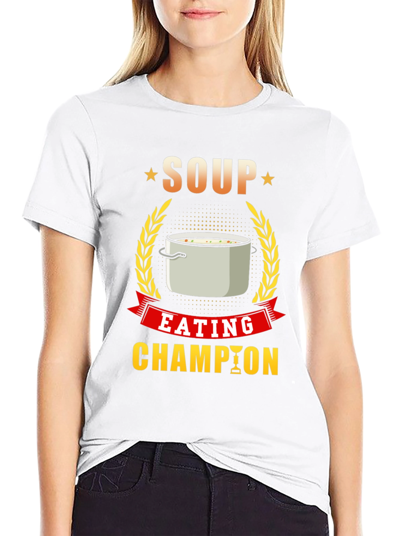 Soup Eating Champion T-Shirt Funny Foodie Tee