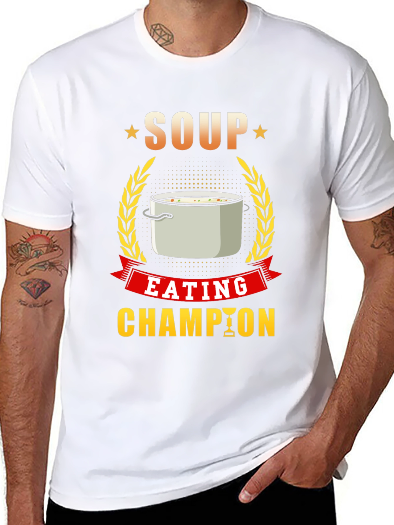 Soup Eating Champion T-Shirt Funny Foodie Tee