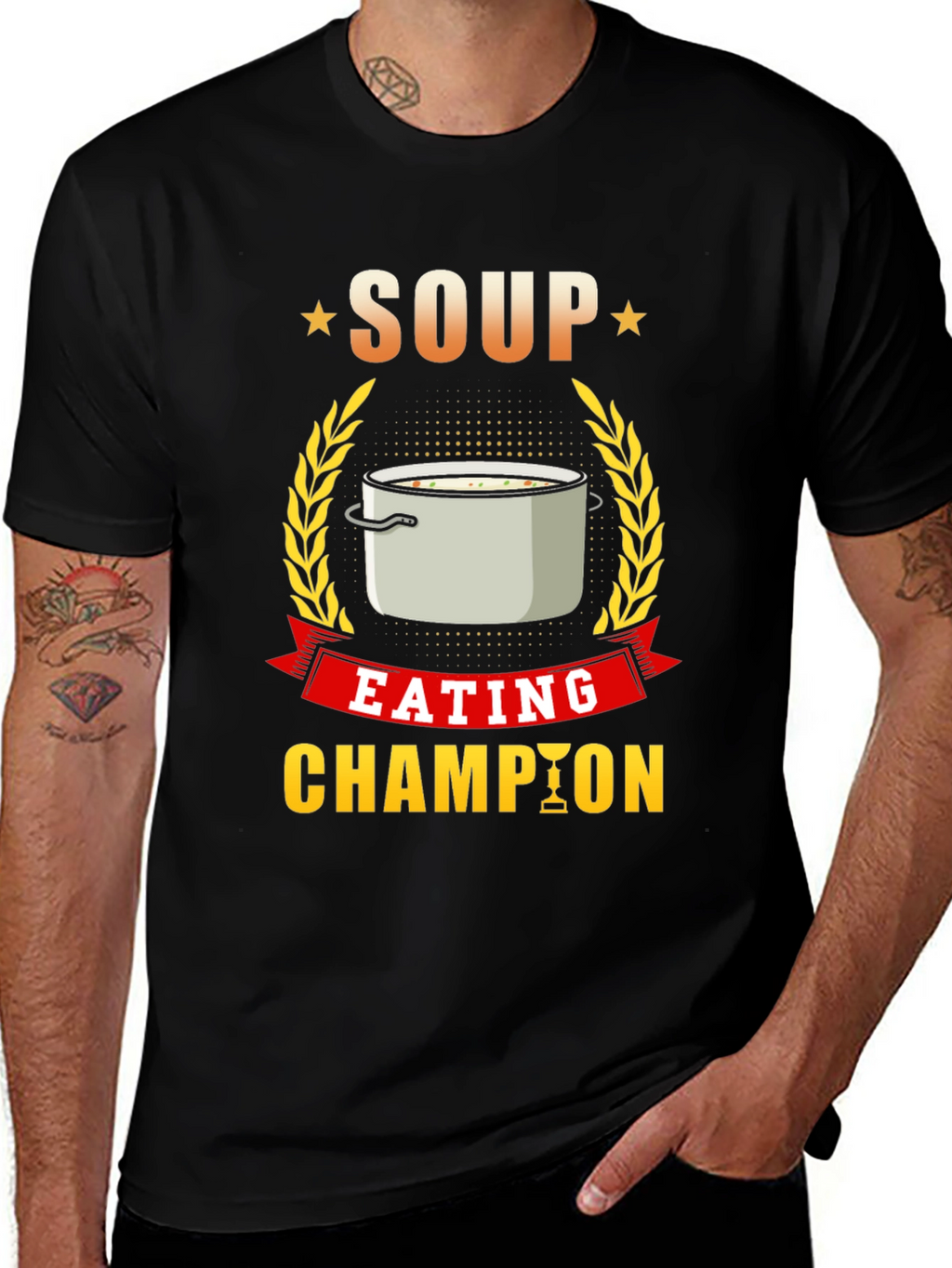 Soup Eating Champion T-Shirt Funny Foodie Tee