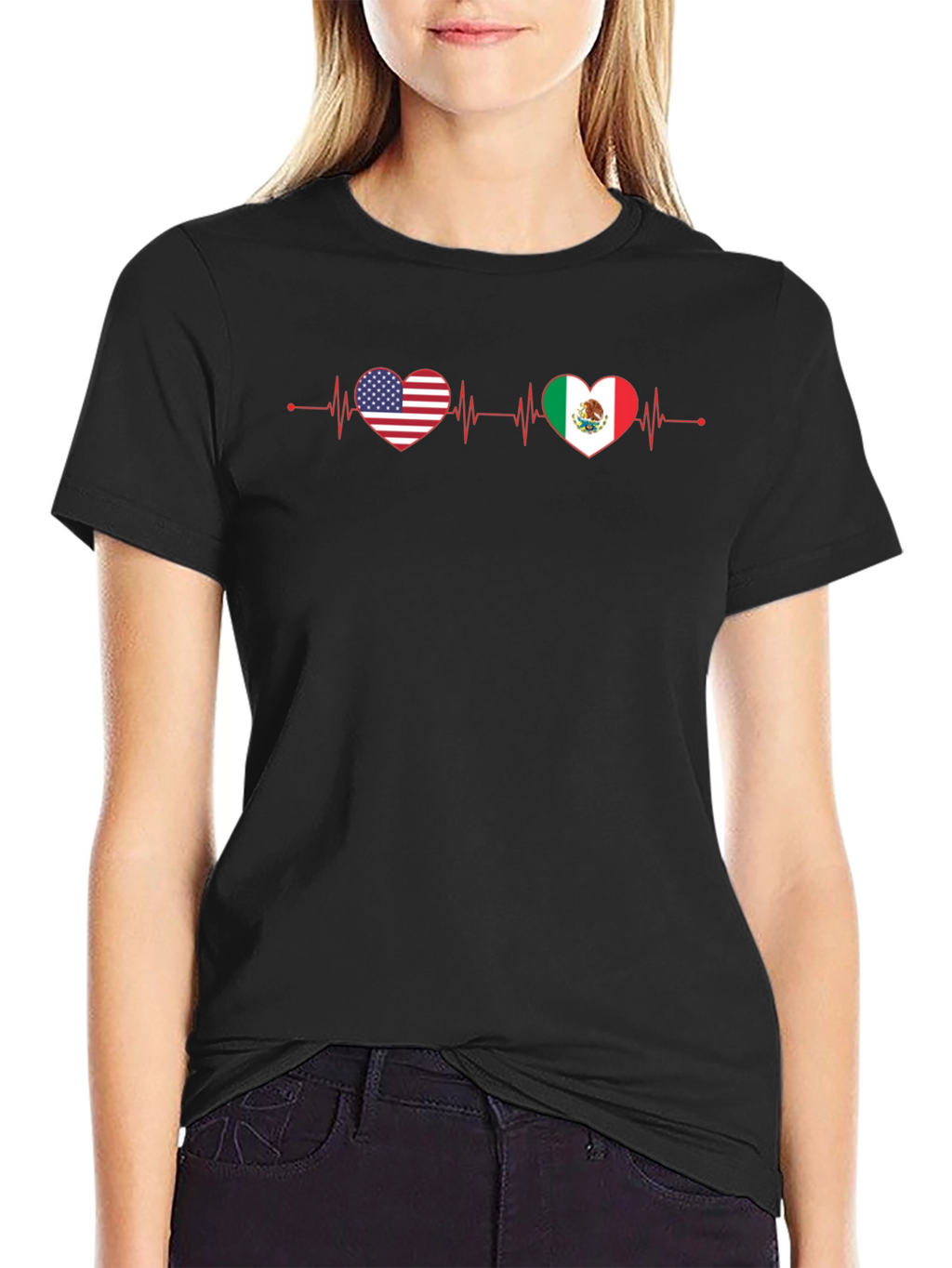 USA Mexico Heartbeat T-Shirt