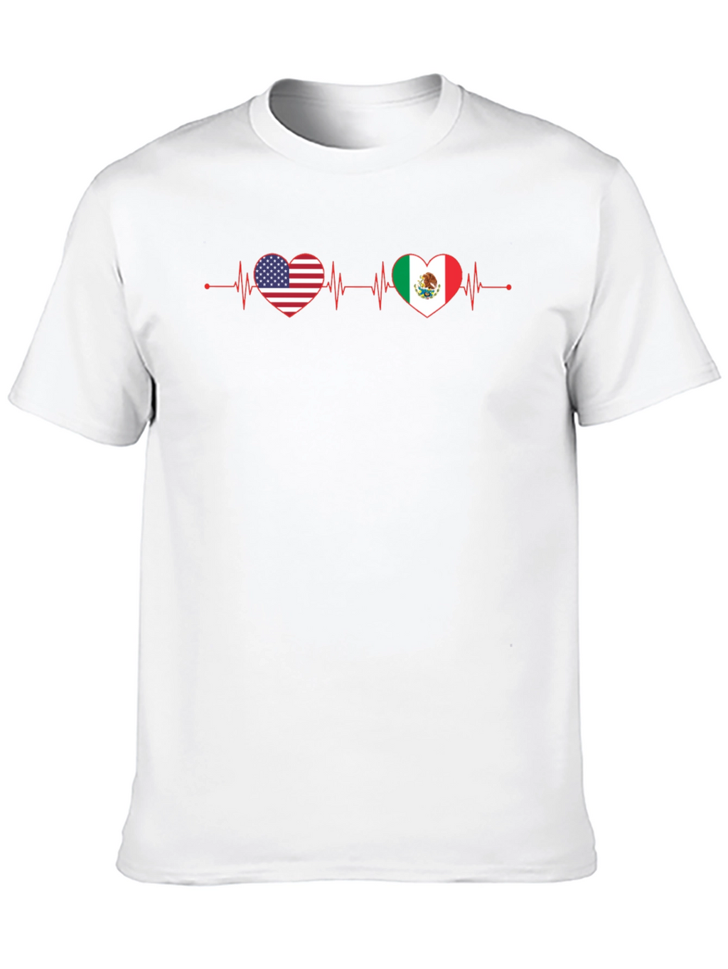 USA Mexico Heartbeat T-Shirt