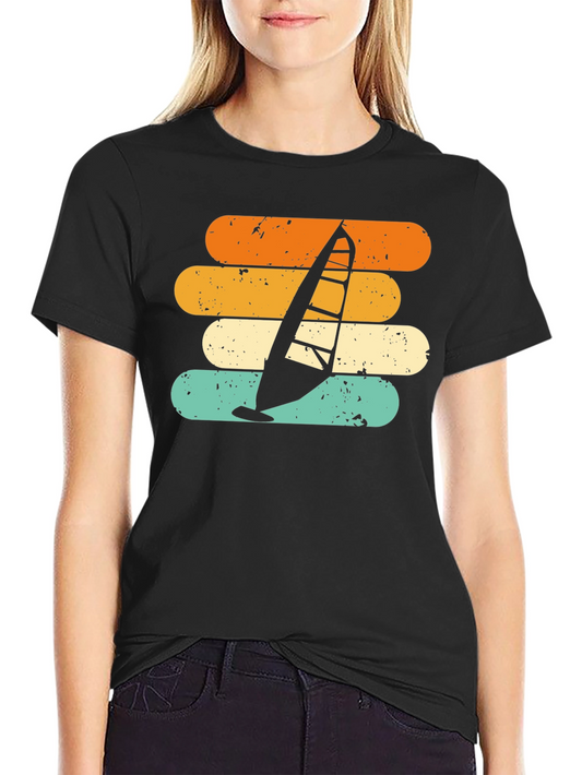 Retro Windsurf T-Shirt - Vintage Style Surfing Tee