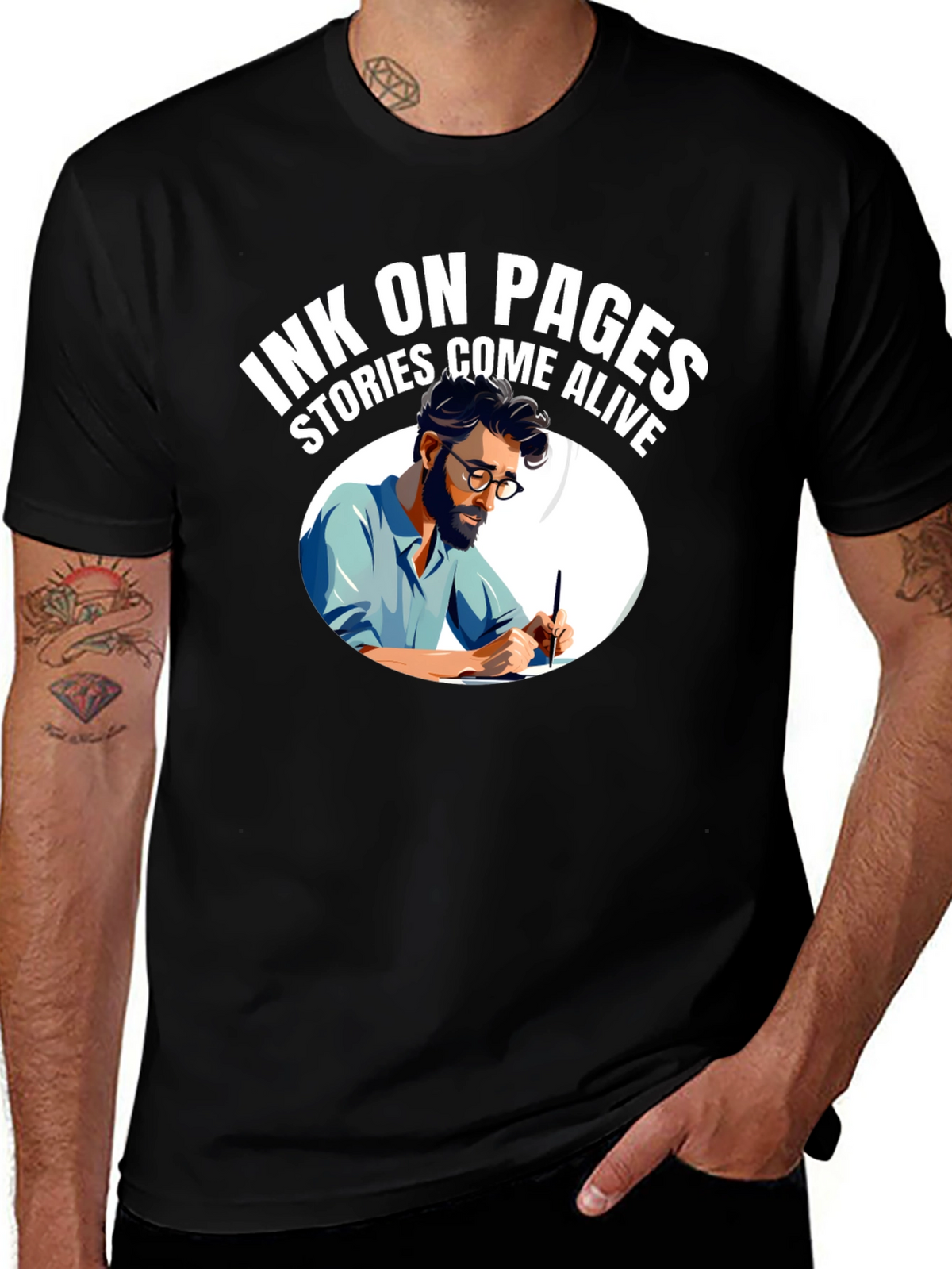 Ink On Pages T-Shirt - Stories Come Alive!
