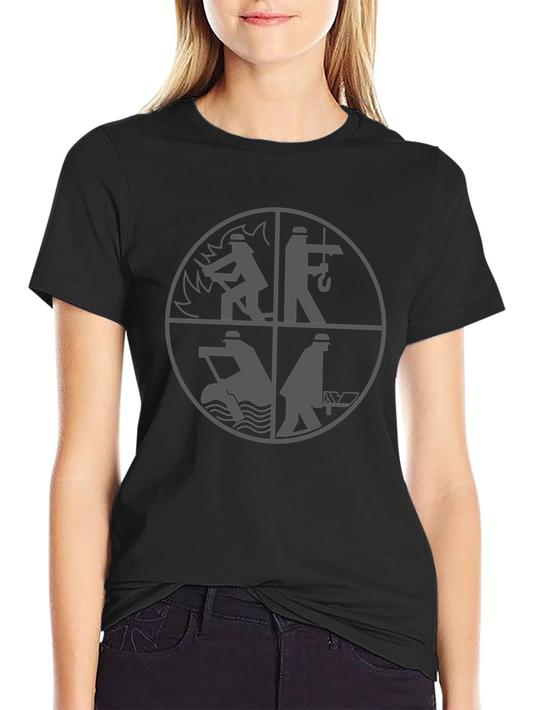 Worker Graphic Print Tee - Black