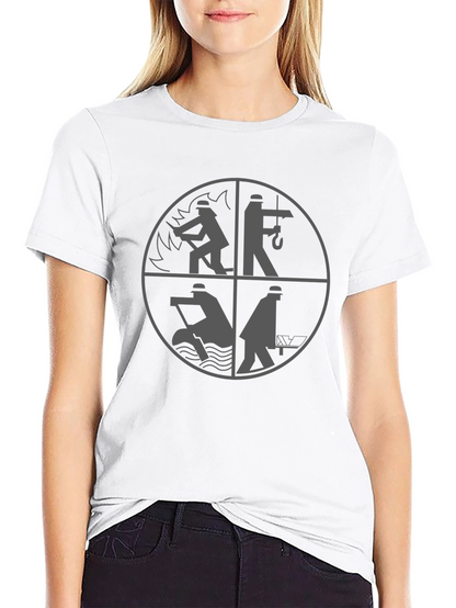 Worker Graphic Print Tee - Black