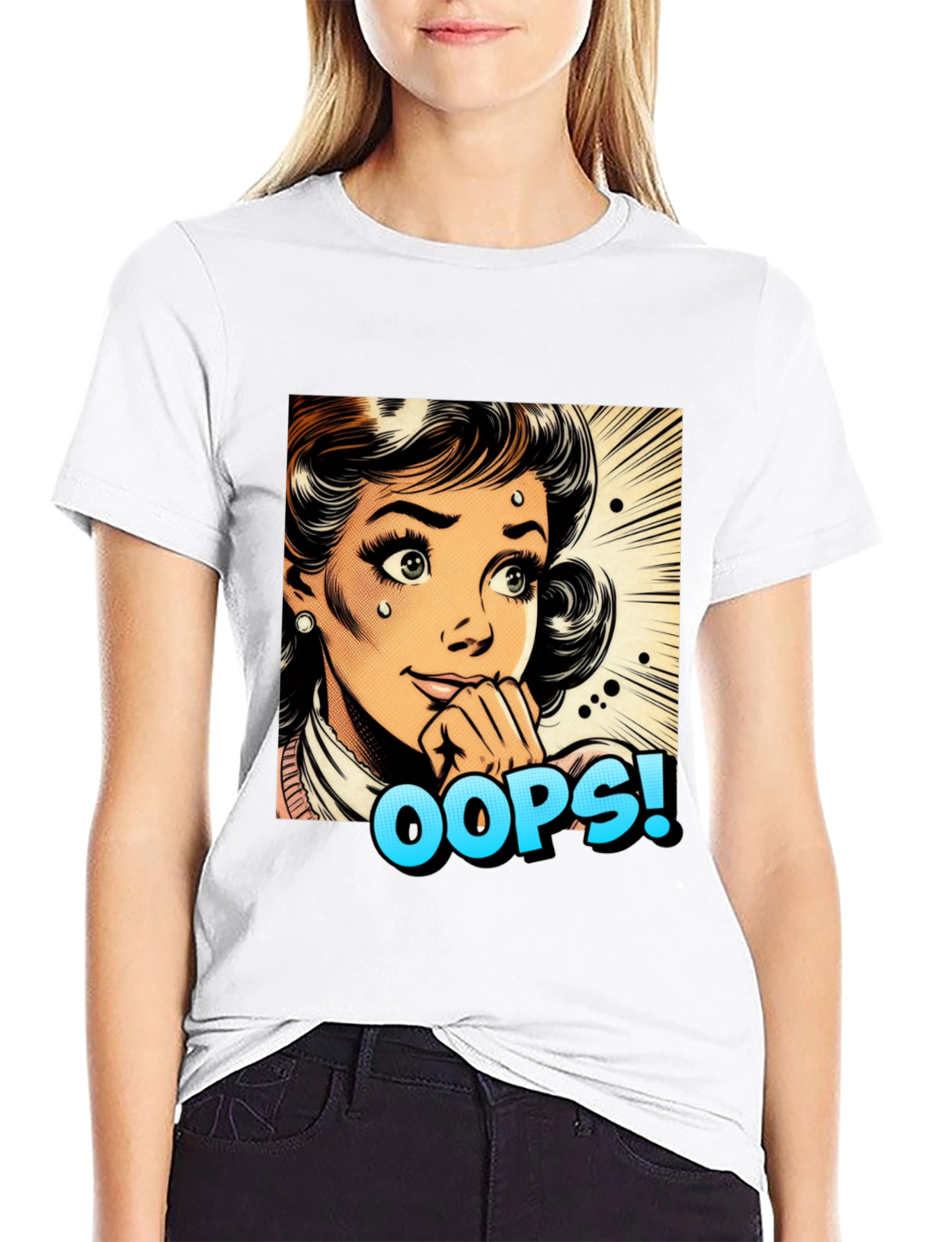 Retro Oops! Pop Art Graphic Tee
