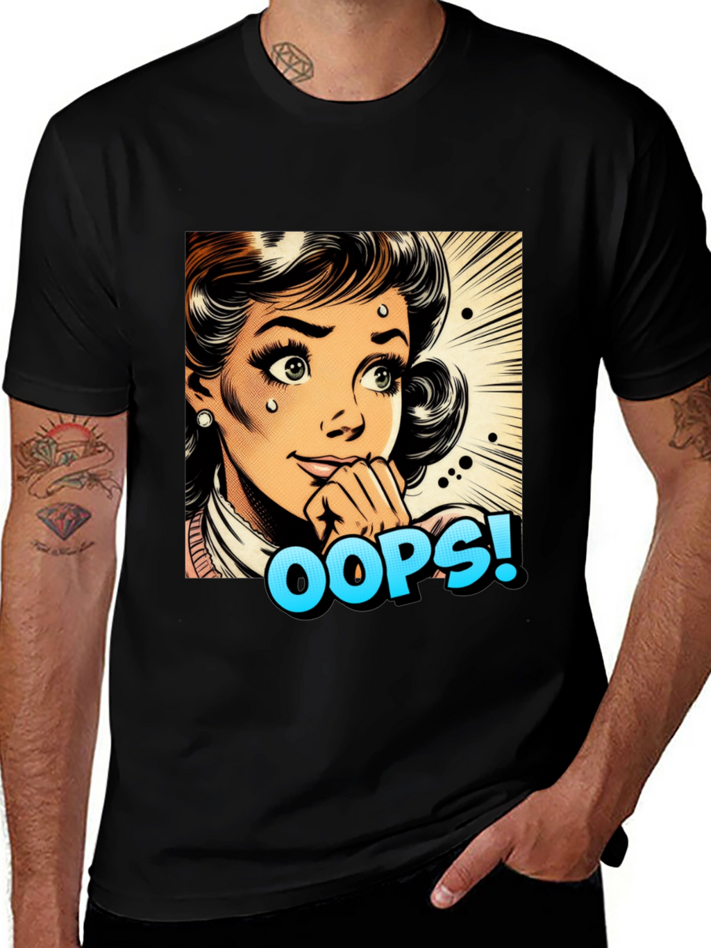 Retro Oops! Pop Art Graphic Tee