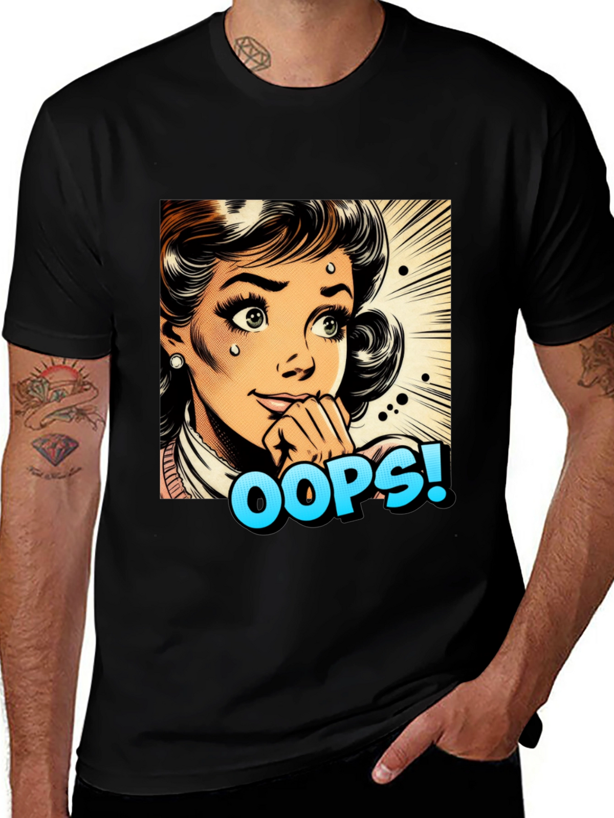 Retro Oops! Pop Art Graphic Tee
