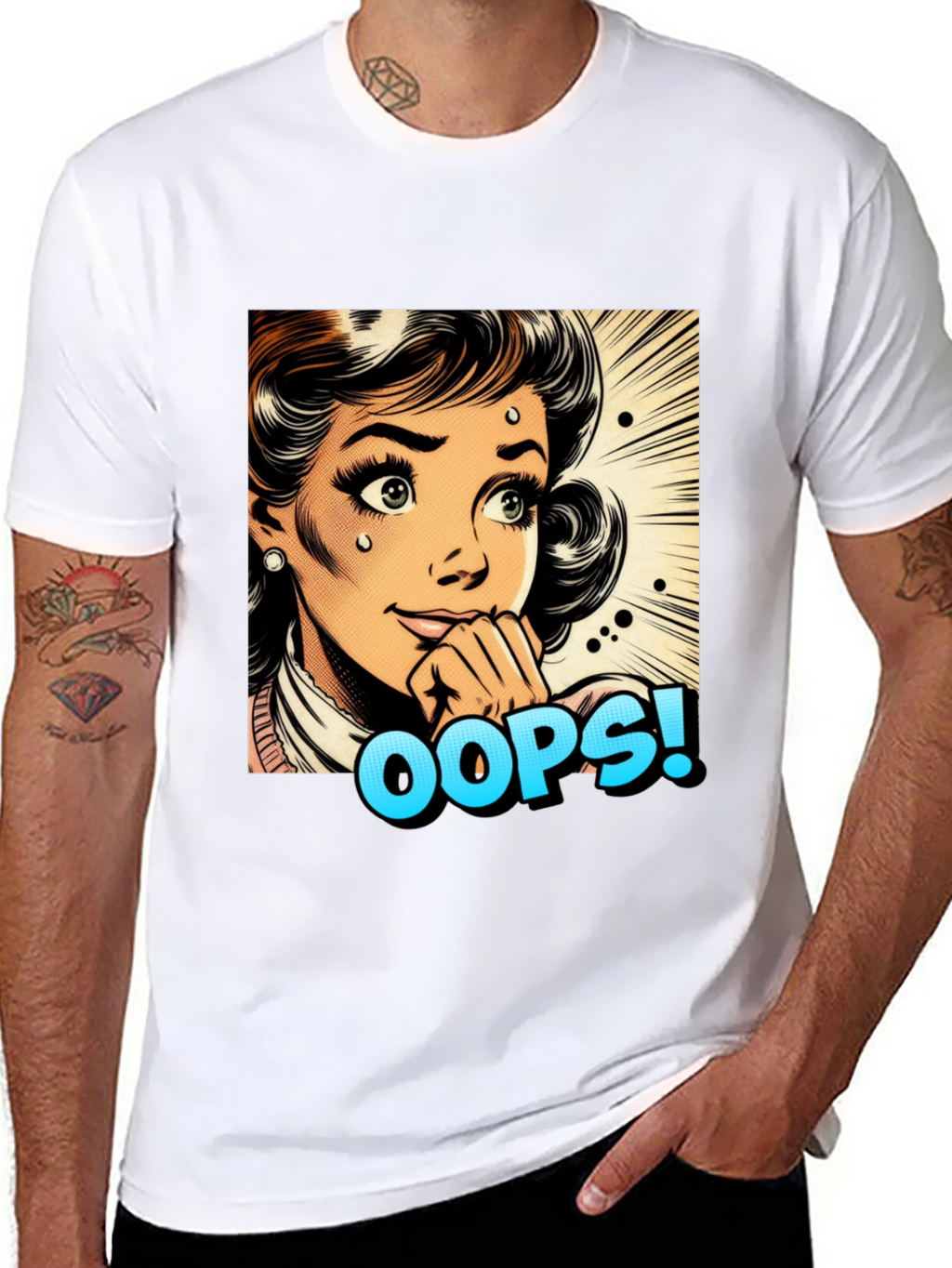 Retro Oops! Pop Art Graphic Tee