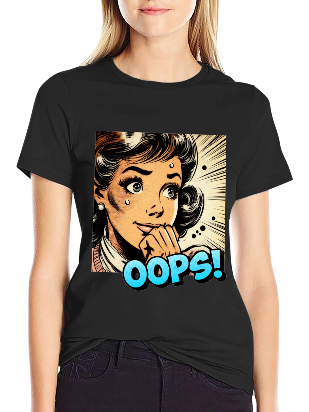 Retro Oops! Pop Art Graphic Tee