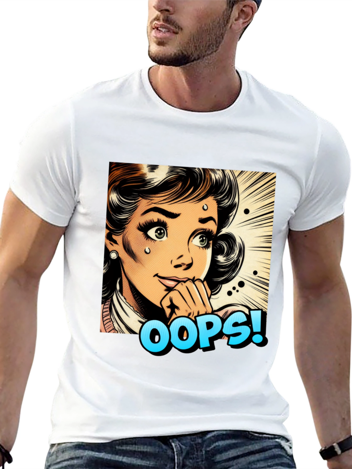 Retro Oops! Pop Art Graphic Tee