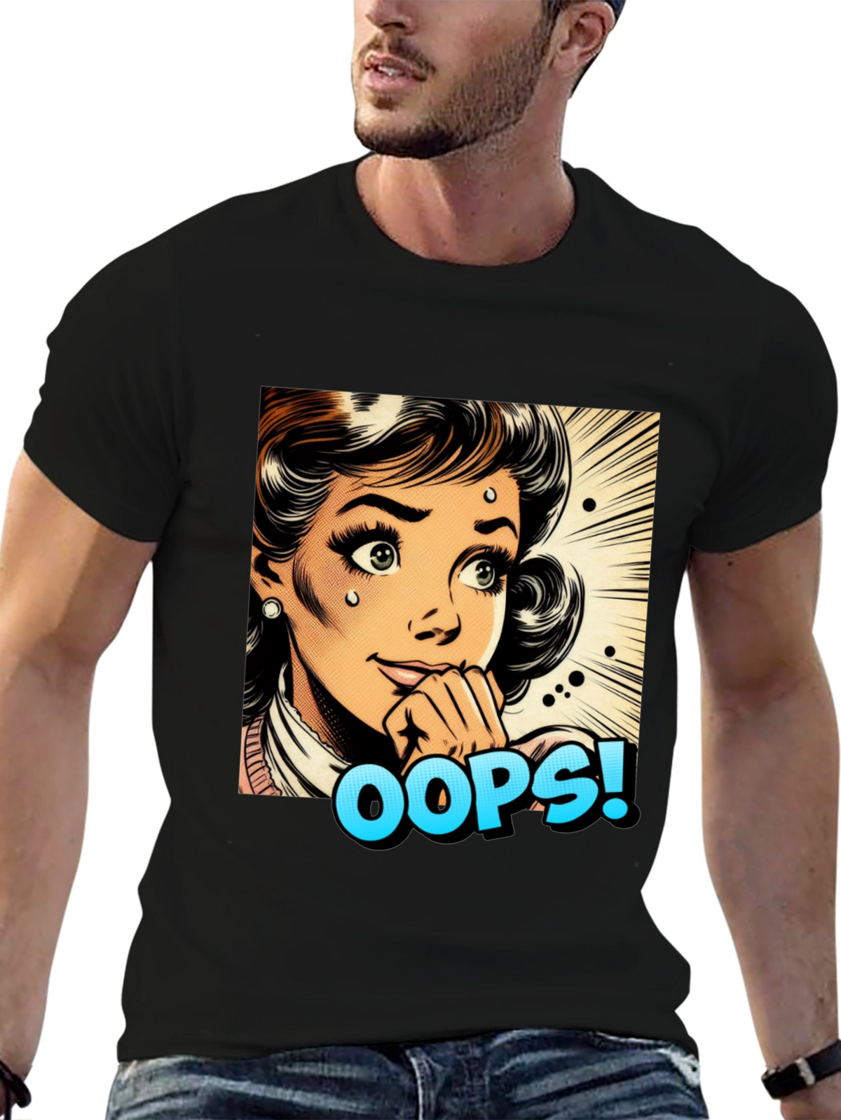 Retro Oops! Pop Art Graphic Tee