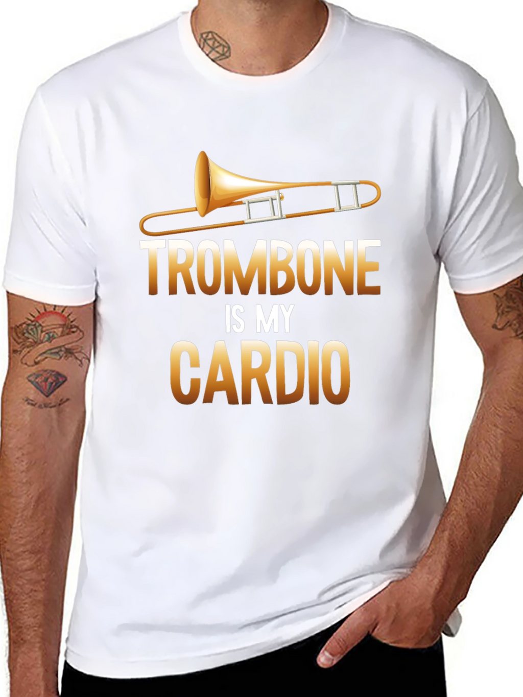 Trombone is My Cardio Black T-Shirt