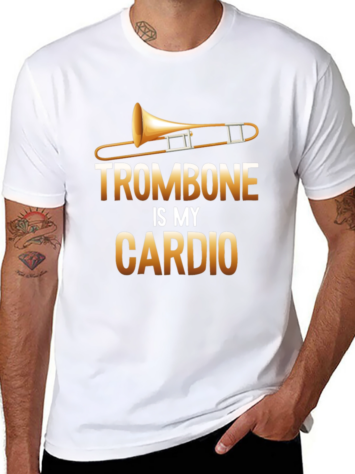 Trombone is My Cardio Black T-Shirt