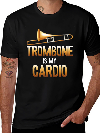 Trombone is My Cardio Black T-Shirt