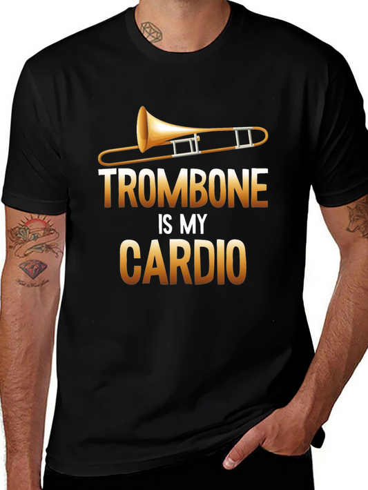 Trombone is My Cardio Black T-Shirt