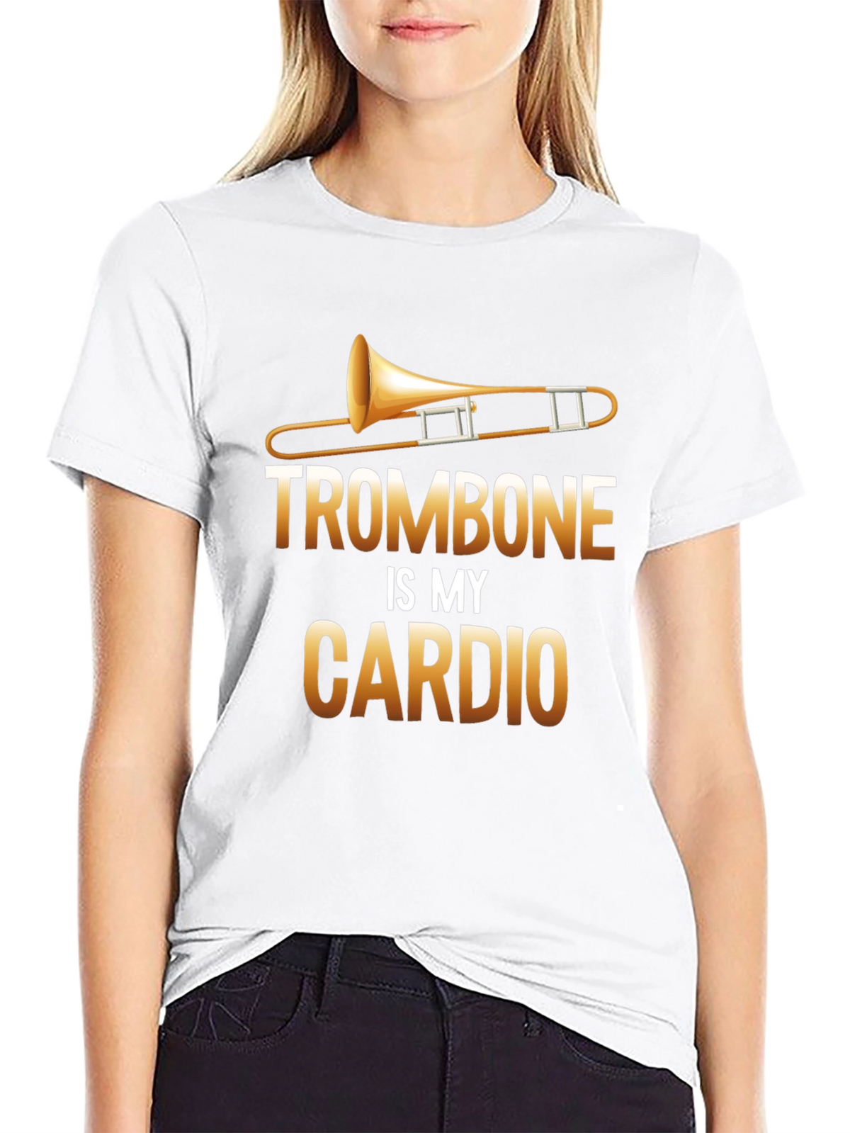 Trombone is My Cardio Black T-Shirt