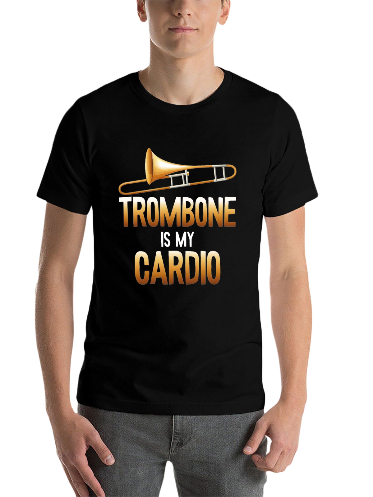 Trombone is My Cardio Black T-Shirt